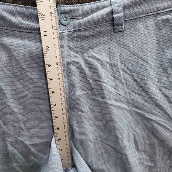 Oneill Men Shorts 36 Blue‎ Chino Straight Striped 9" Inseam Flat Front - Picture 4 of 8